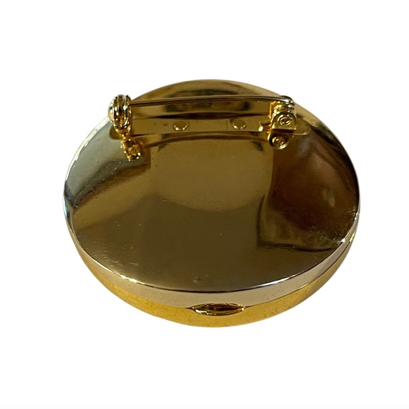 CELINE Magic Gold Tone Brooch Pin Solid  Compact No Solid Product - Picture 5 of 10